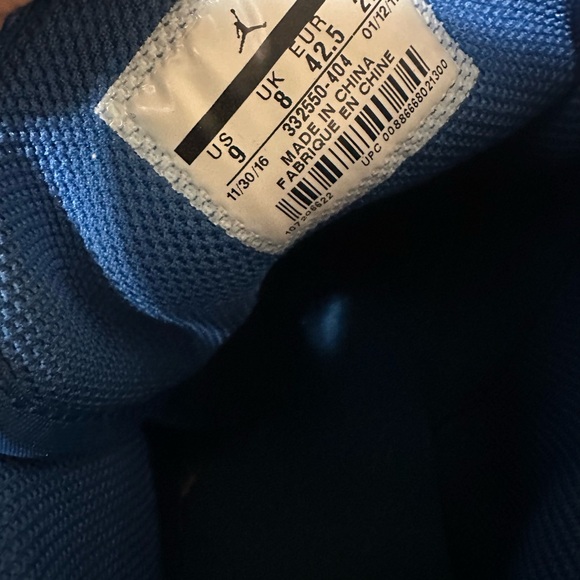 Nike Air Jordan 1 Retro Blue Suede 332550-404 Mens Size 9 - Picture 9 of 9